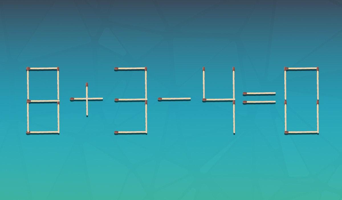 98% av människorna kan inte lösa ett tändstickspussel: bara genier kan göra det