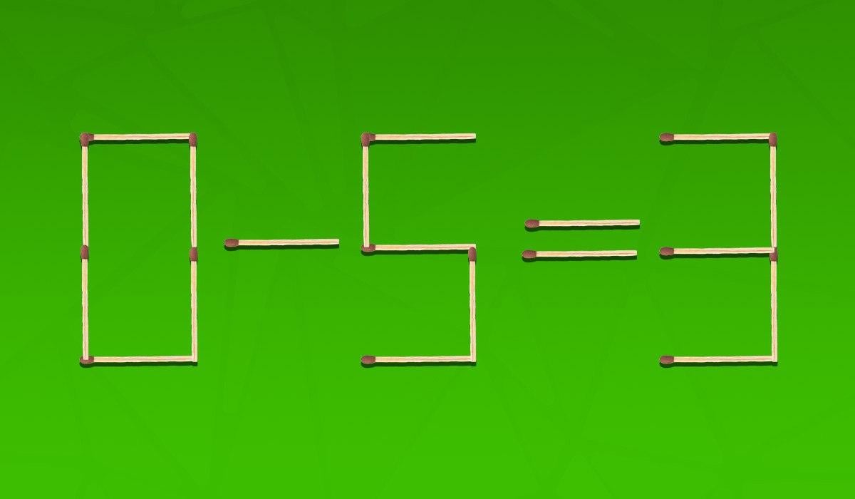 Vilka 2 tändstickor måste dras för att likheten ska bli korrekt: ett IQ-test