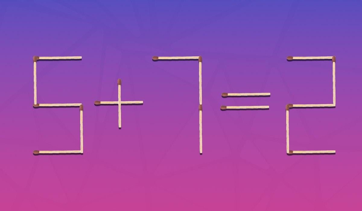 Du behöver flytta en tändsticka och jämlikheten blir korrekt: ett intelligenstest