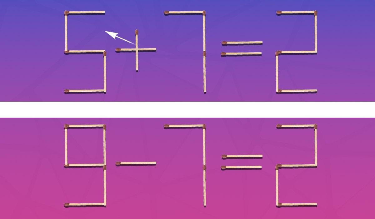 Du måste omorganisera en matchning så att likheten blir korrekt: ett intelligenstest