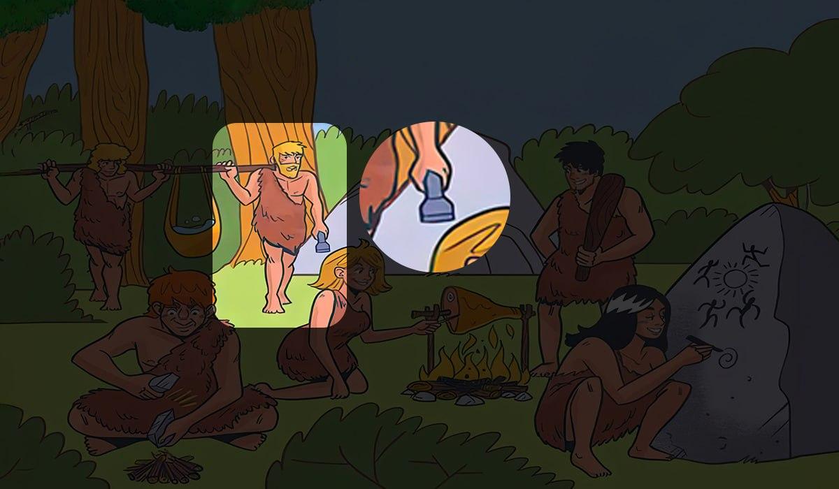 Lösningen på pusslet som visar mannen med ficklampan Lösningen på pusslet som visar mannen med ficklampan