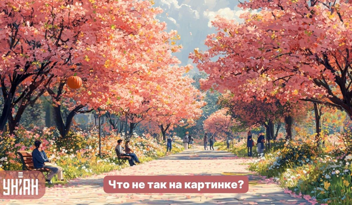 Hitta ett konstigt misstag i en park med sakura-träd på 5 sekunder: ett enkelt IQ-test Hitta en konstig bugg i en park med sakura-träd på 5 sekunder: ett enkelt IQ-test