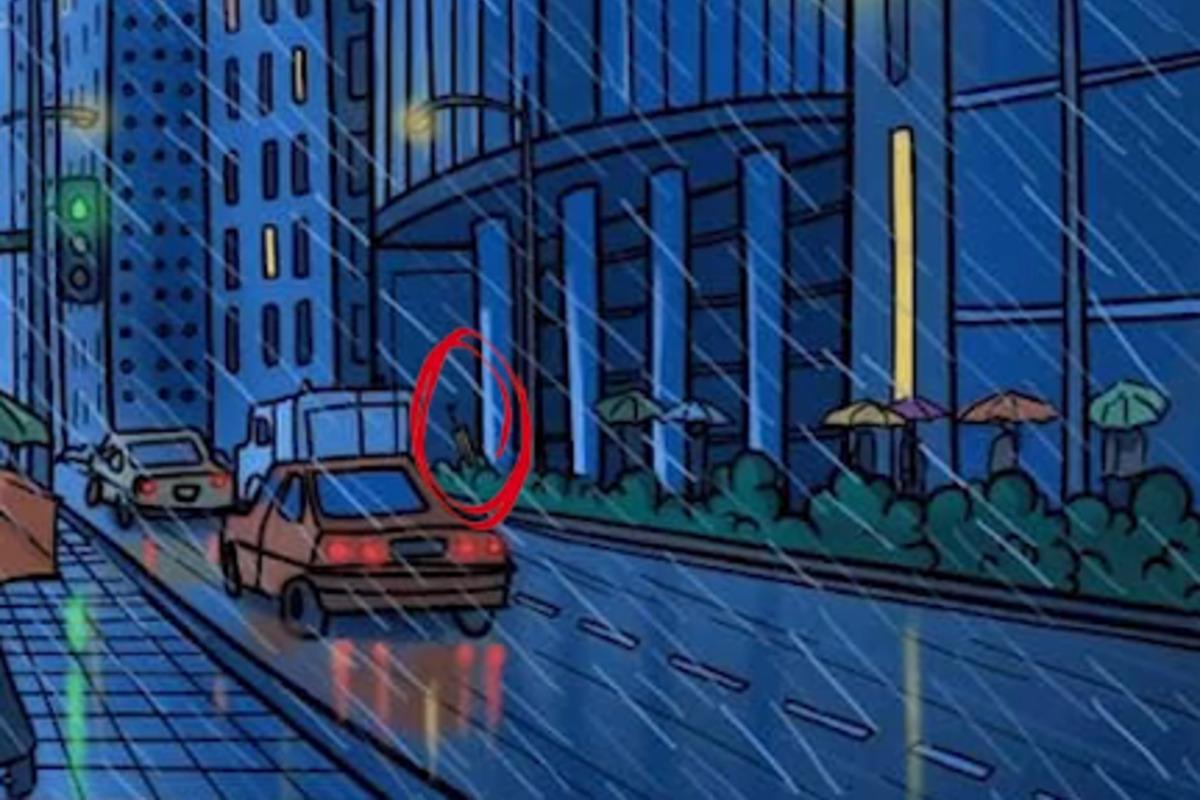 Det var här det dolda paraplyet fanns / Bright Side-ritning