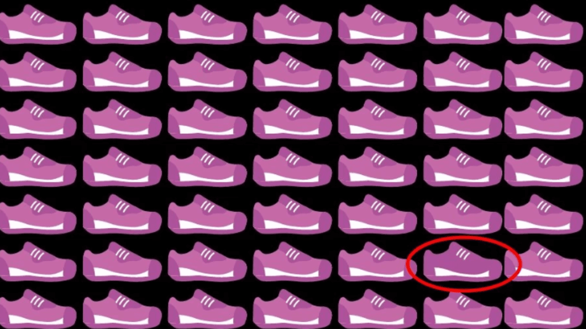 På bilden måste du hitta en unik sko / foto fresherslive.com