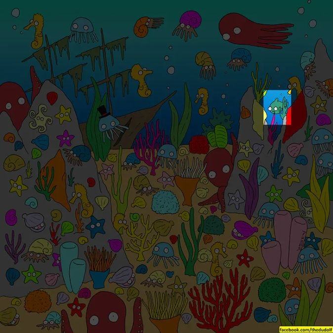 Rätt svar på pusslet med den gröna fisken Rätt svar på pusslet med den gröna fisken