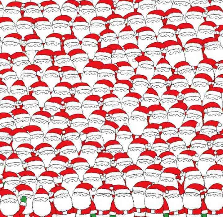 Gåtan där ett får är gömt bland tomtenissar