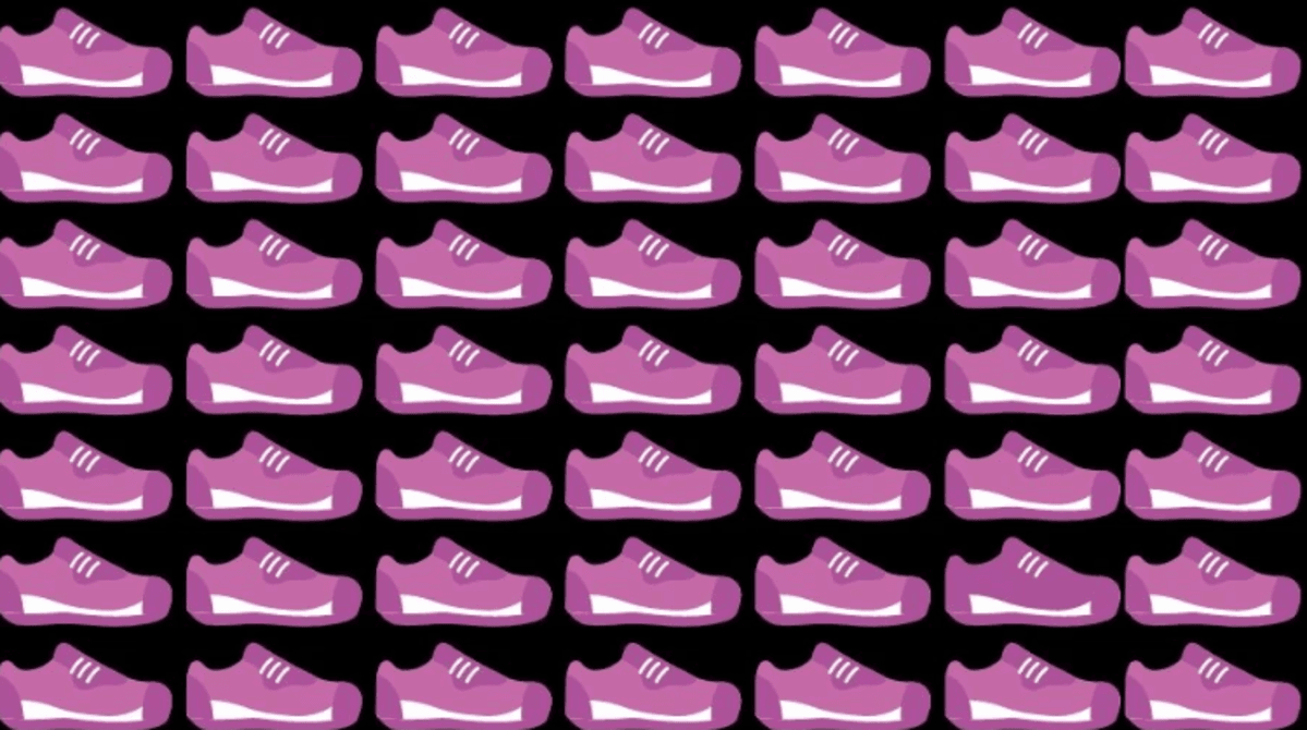 På bilden måste du hitta en unik sko / foto fresherslive.com